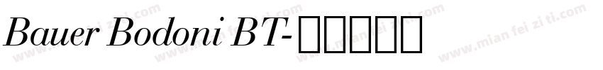 Bauer Bodoni BT字体转换